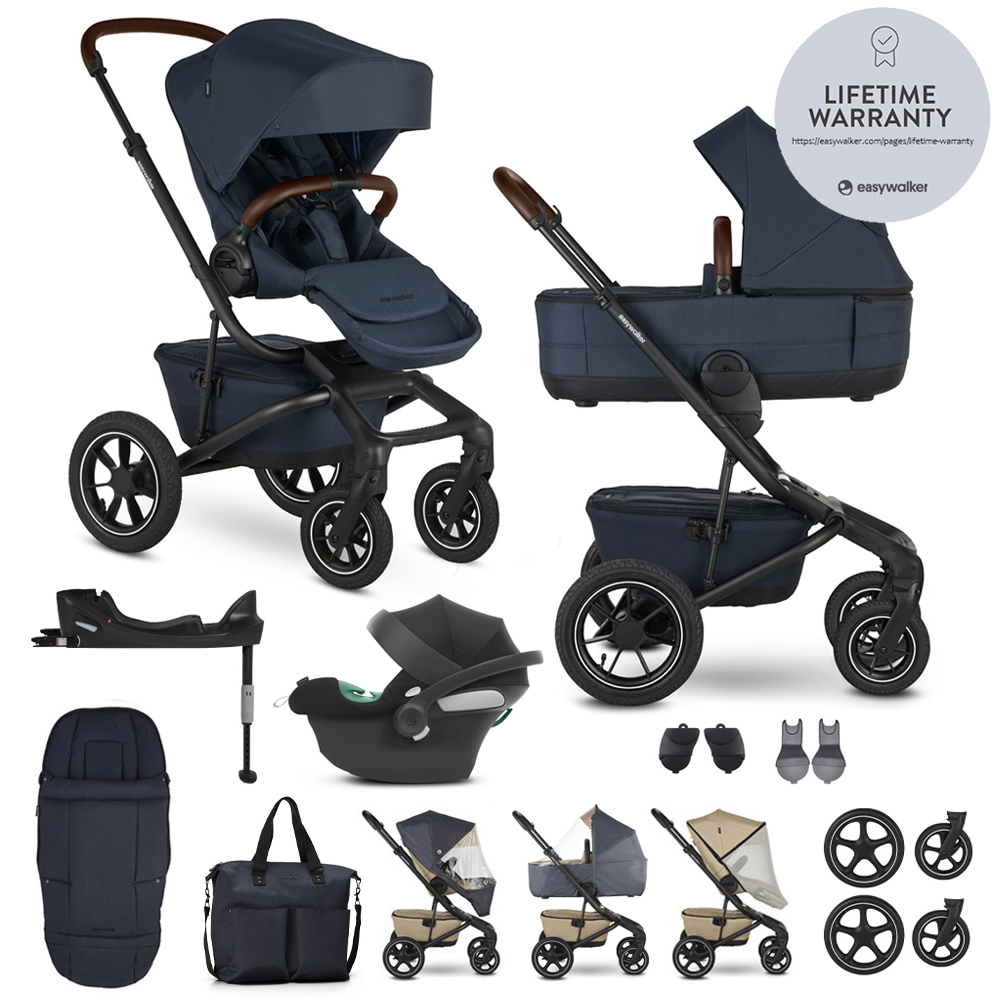 EASYWALKER SET Kočárek 4v1 Jimmey Indigo Blue XXL AIR + RWS + CYBEX Aton B2 i-Size