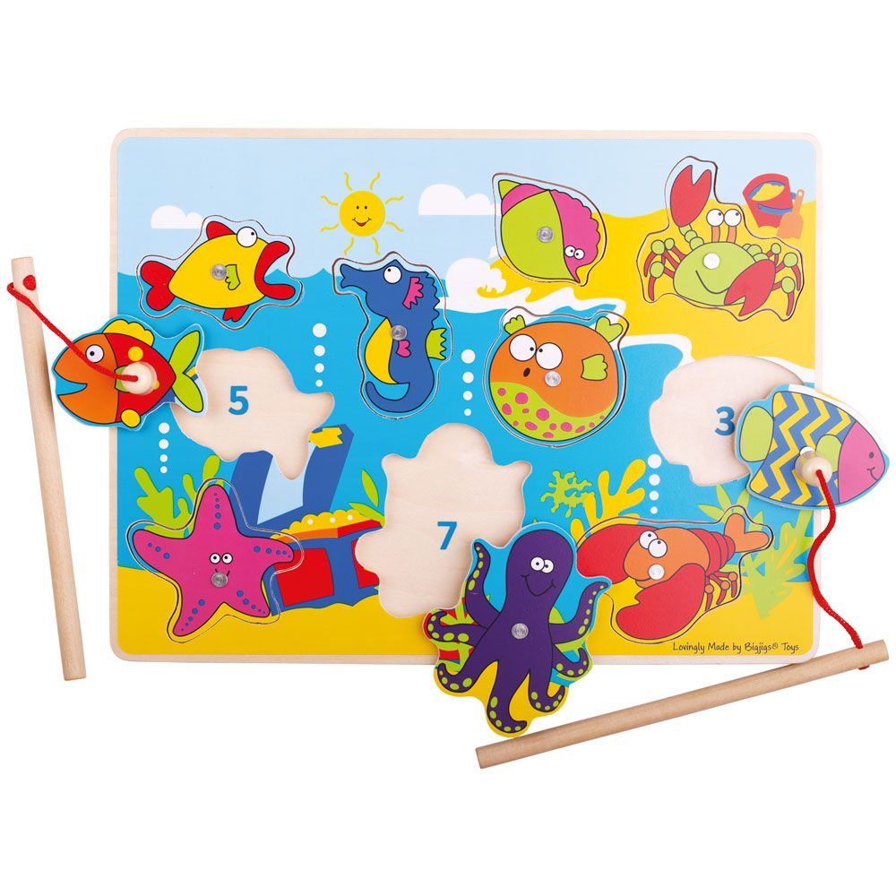 Bigjigs Toys Dřevěný mořský rybolov (obrázek 2)