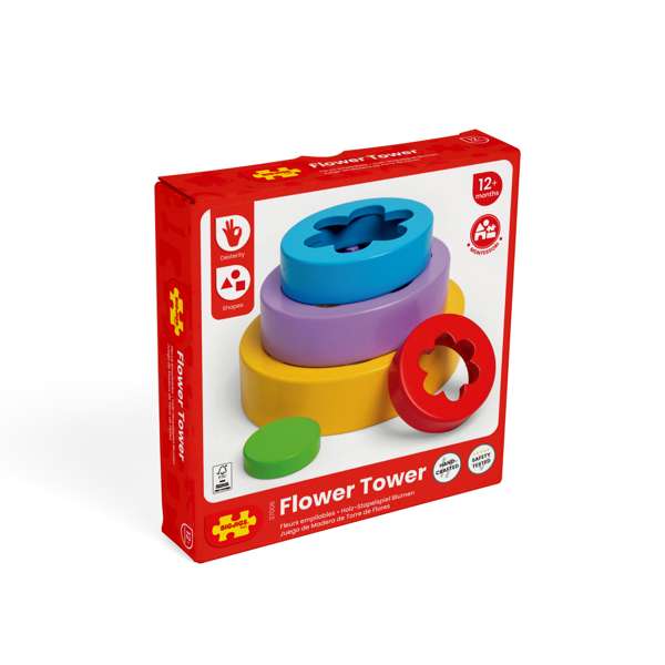 Bigjigs Toys Skládací květinová věž (obrázek 8)
