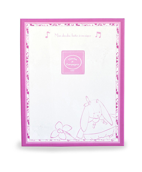Doudou Dárková sada - Hudební hračka růžový králíček 17 cm (obrázek 4)
