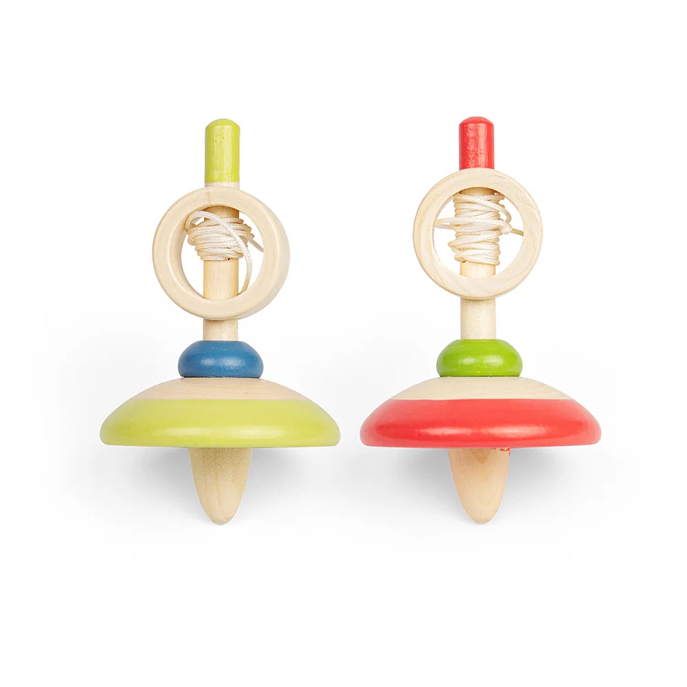 Bigjigs Toys Dřevěná káča s provázkem 1 ks (obrázek 6)