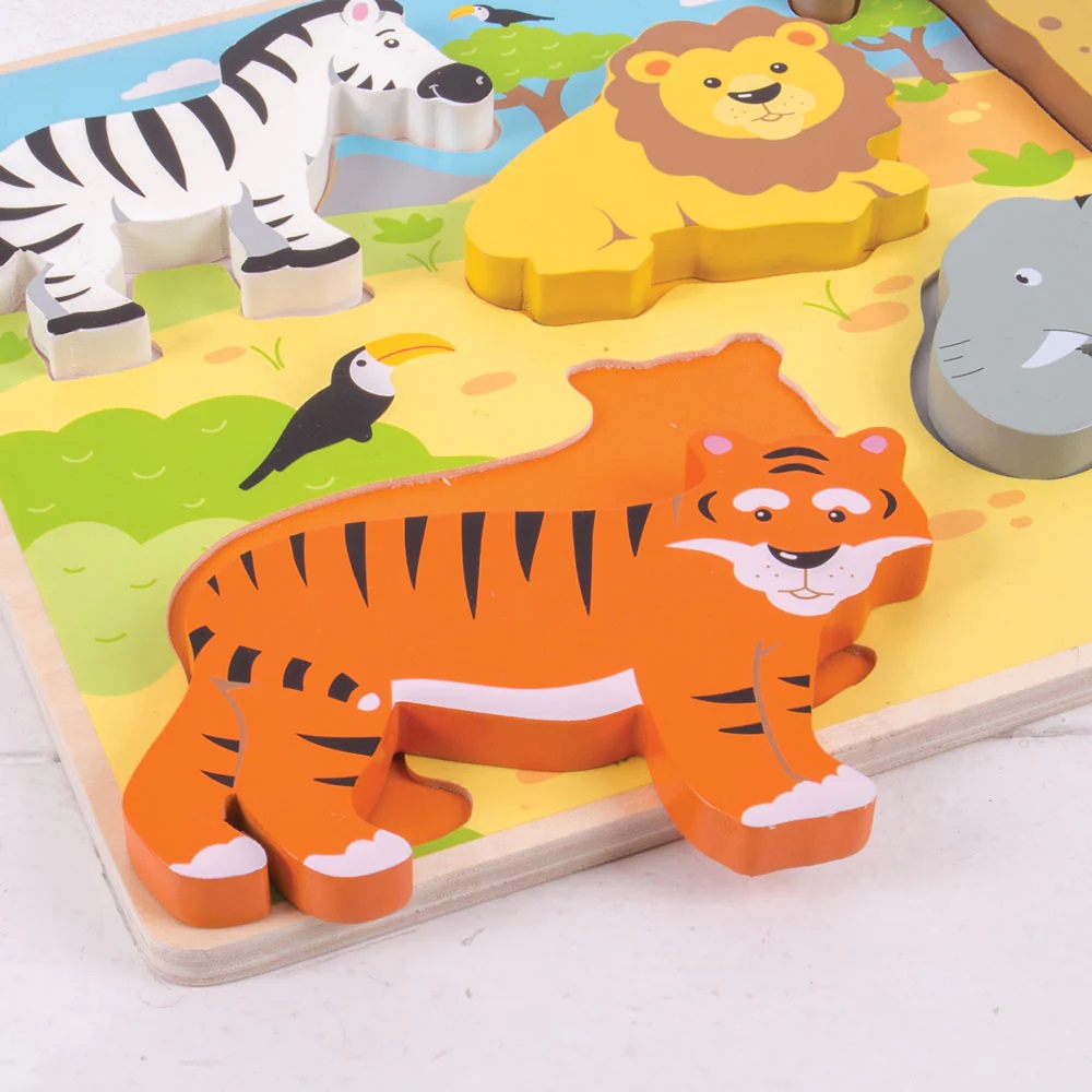 Bigjigs Toys Vkládací puzzle safari (obrázek 3)