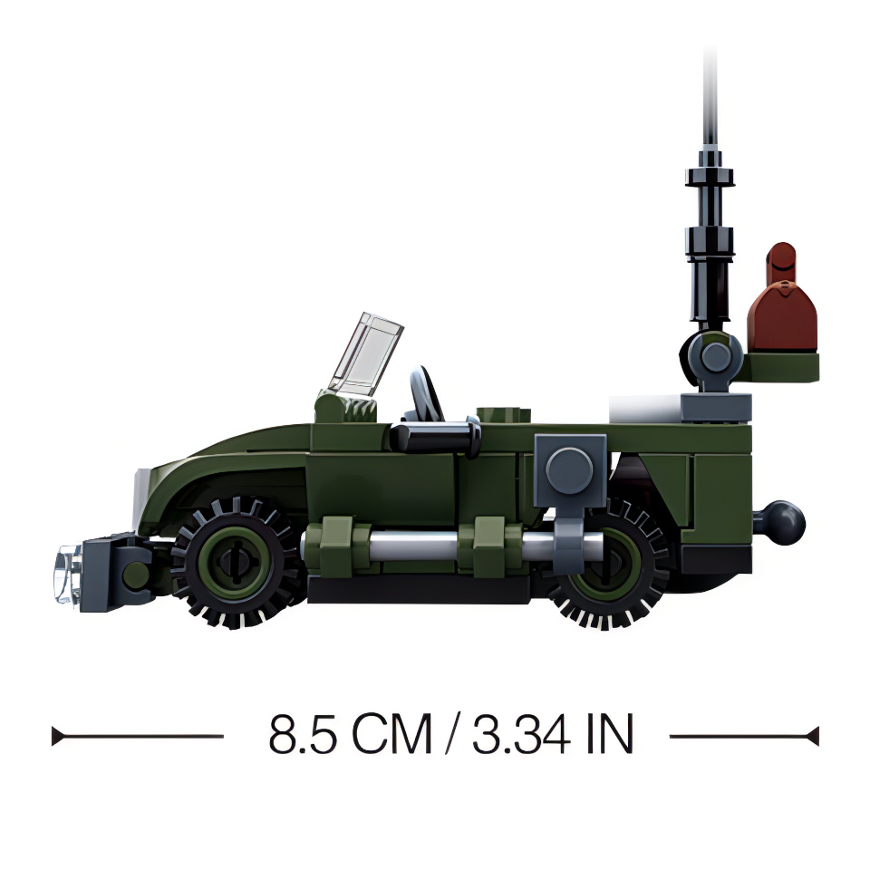 Sluban WWII M38-B0678B 4into1 Hlídkový Jeep (obrázek 6)