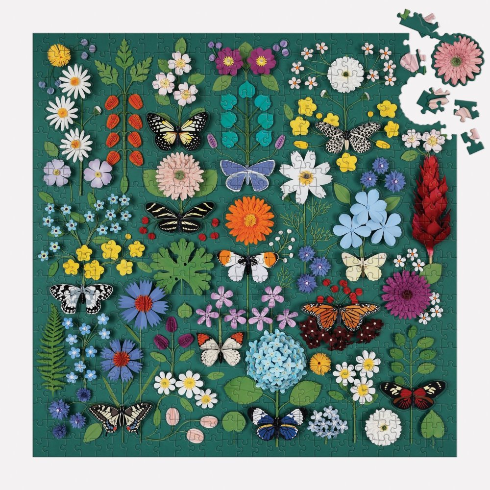 Galison Puzzle Motýlí botanická zahrada 500 dílků (obrázek 4)