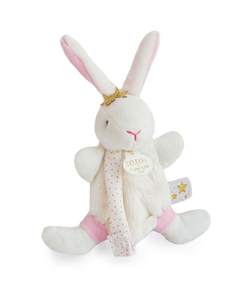 Doudou Dárková sada - Hračka s úchytem na dudlík králíček 15 cm (obrázek 4)