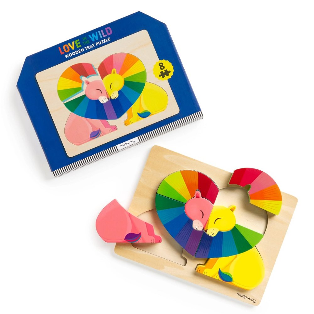 Mudpuppy Dřevěné puzzle Láska v divočině (obrázek 5)