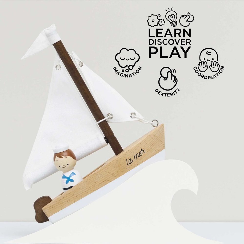 Le Toy Van Dřevěná plachetnice s kapitánem (obrázek 4)