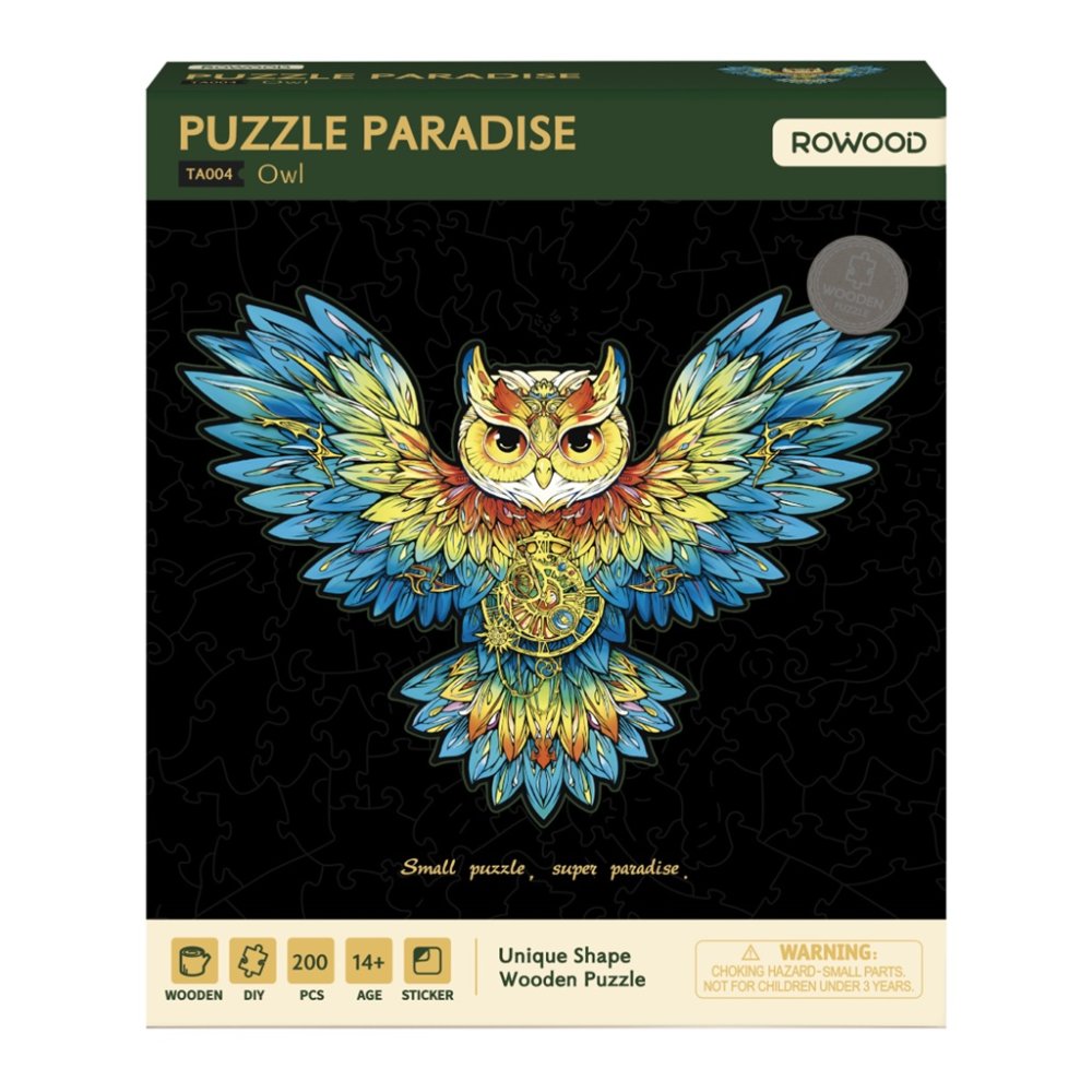 RoboTime Dřevěné puzzle Sova (obrázek 5)