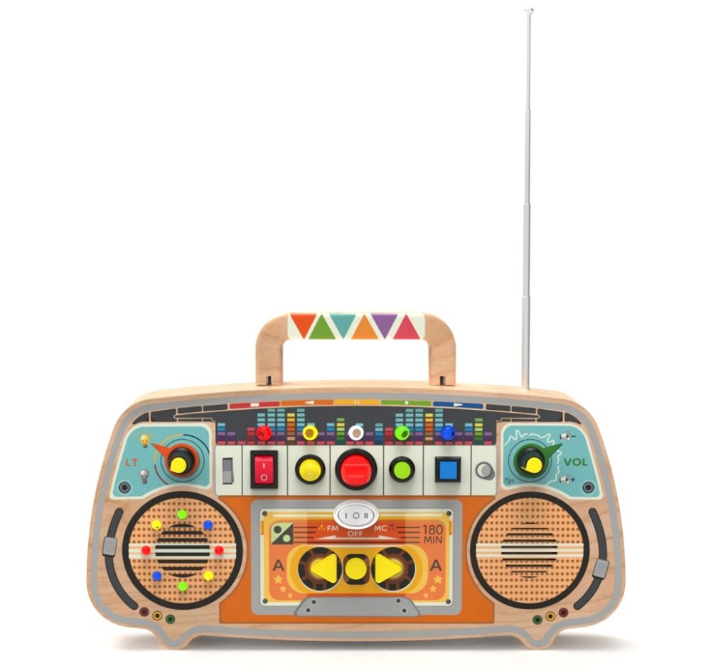 2Kids Toys Activity board Dřevěné FM rádio (obrázek 3)