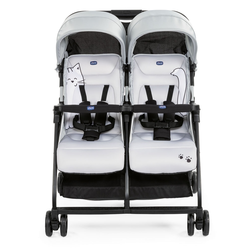 CHICCO Stroller Twin Sports Ohlala Twin Silver Cat