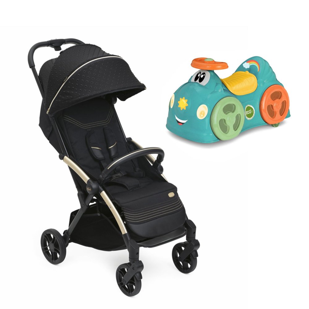 CHICCO Passeggino Sportivo Goody Xplus - Nero Re_Lux Eco+ + Sdraietta Chicco Allround IN OMAGGIO