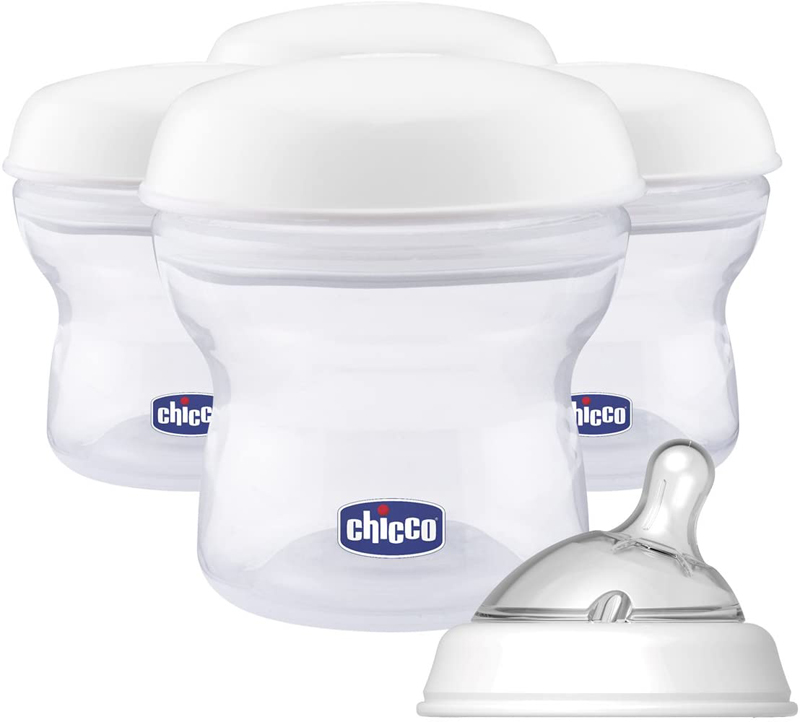 CHICCO Univerzális Anyatejtartók Cumisüvegrögzítéssel Natural Feeling, 4 Db