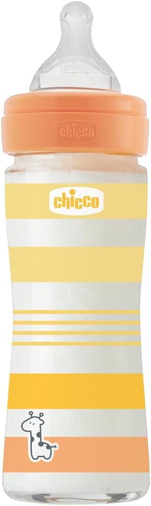 CHICCO Fles Babyglas Welzijn Siliconen 240 Ml Uni