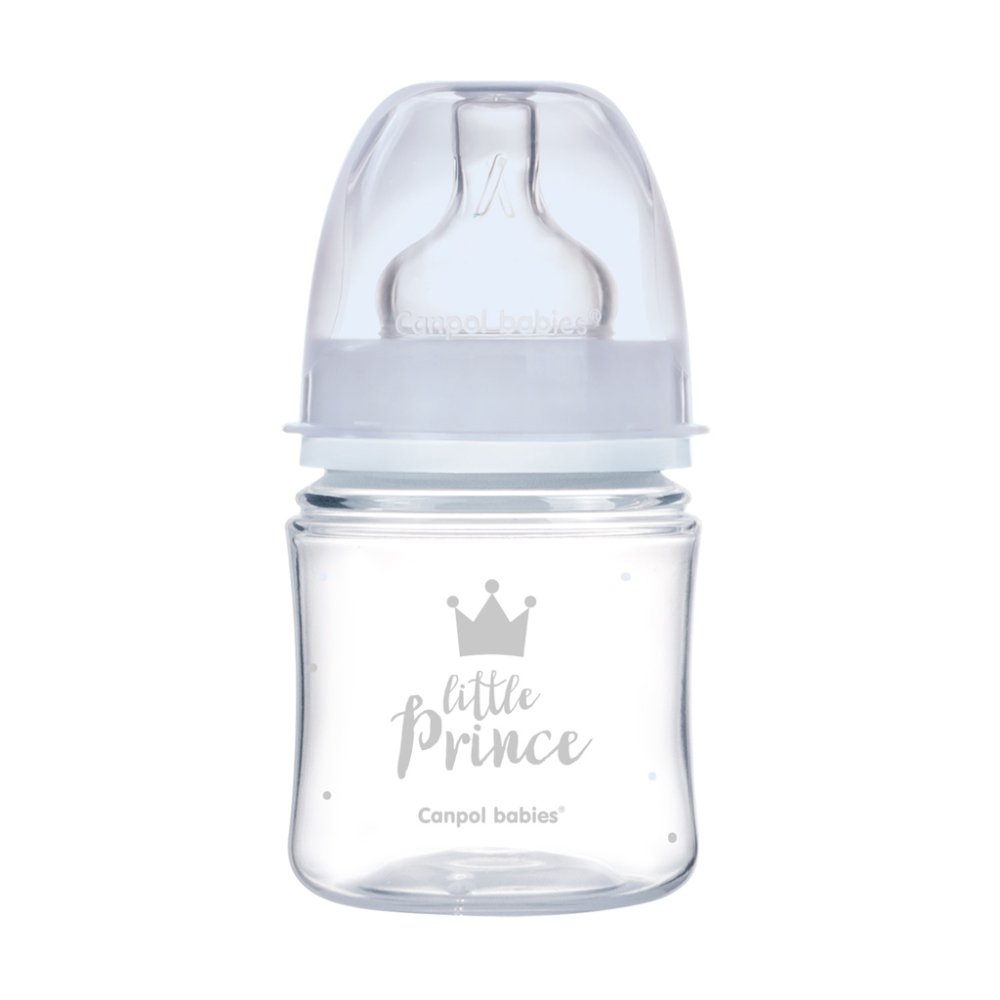 CANPOL BABIES Fles Met Brede Opening Royal Baby 120 Ml Blauw