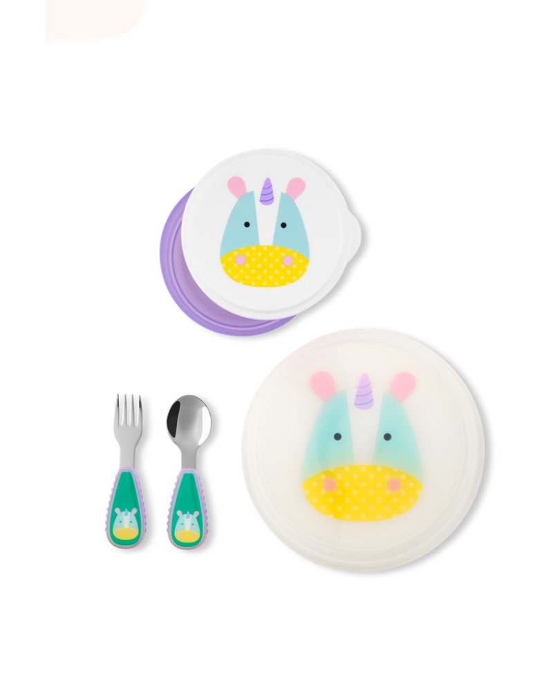 SKIP HOP Zoo Ensemble de repas 5 pcs Licorne 12m+ – Image 4