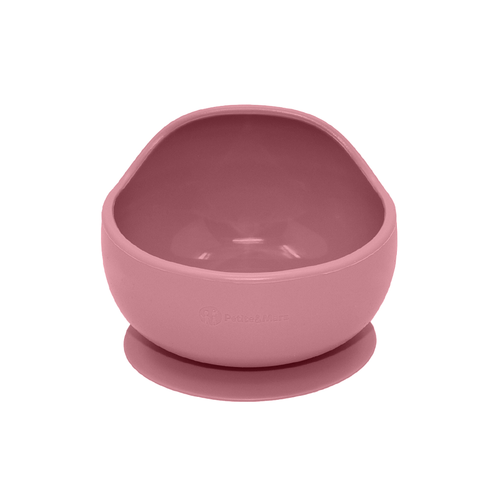 PETITE&MARS Set Da Pranzo In Silicone TAKE&MATCH 4 Pezzi Dusty Rose - Desert Sand 6m+