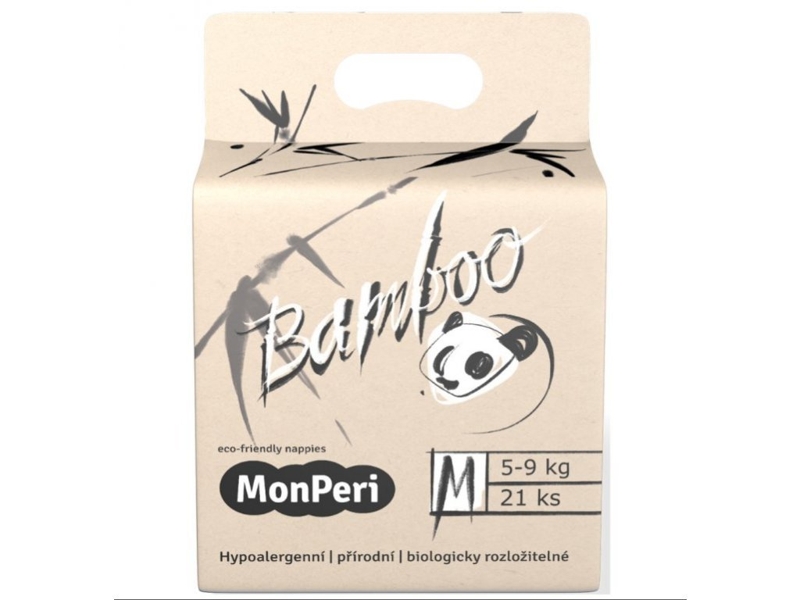 MONPERI Bamboo Pleny Jednorázové Eko M (5-8 Kg) 21 Ks