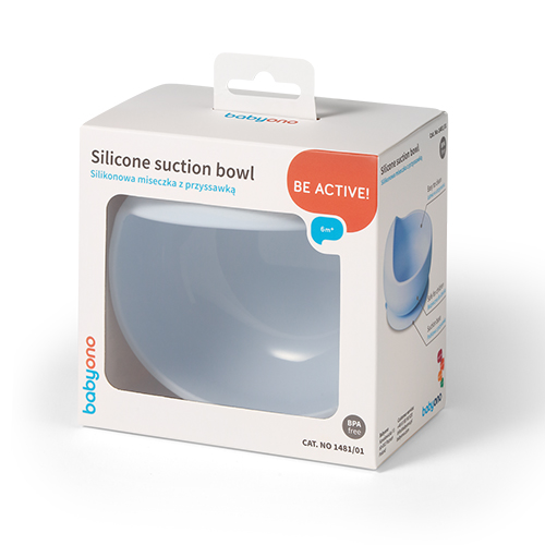 BABYONO Bol En Silicone Avec Ventouse - Bleu 6m+