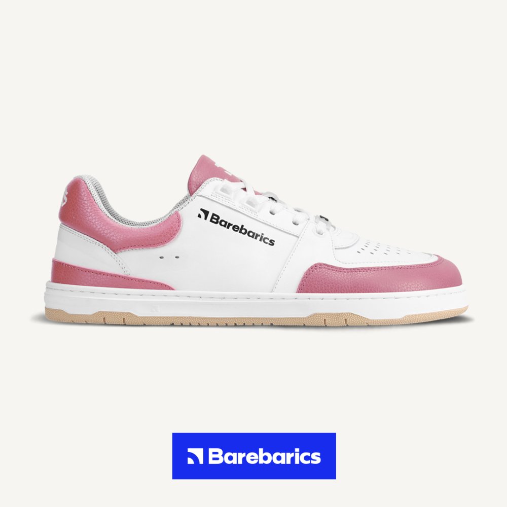 Barefoot Sneakers Barebarics Wave - White & BubbleGum Pink 39 Pink