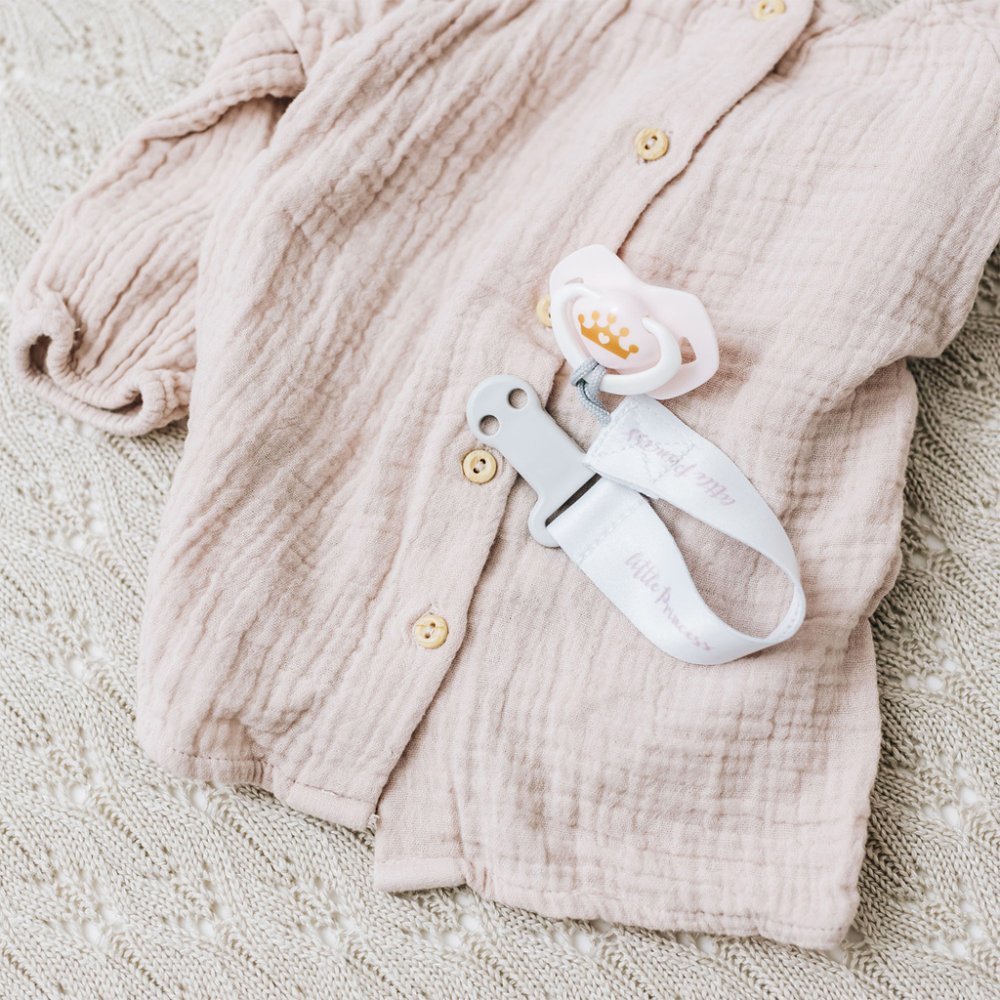 CANPOL BABIES Nastro porta ciuccio con clip Royal baby rosa - immagine 4