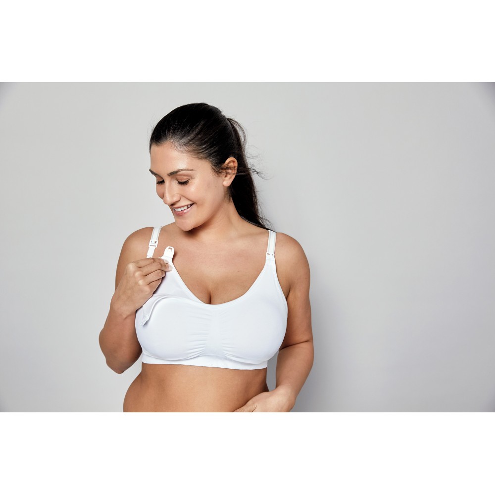 Soutien-gorge 3 en 1 MEDELA pour l'allaitement et le pompage, blanc M – Image 3