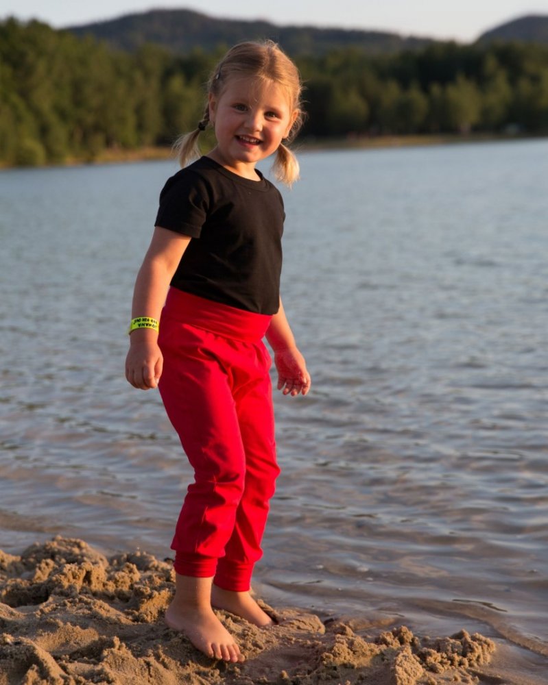 Pantalon de survêtement ample pour enfants, LIGHT, rouge 110