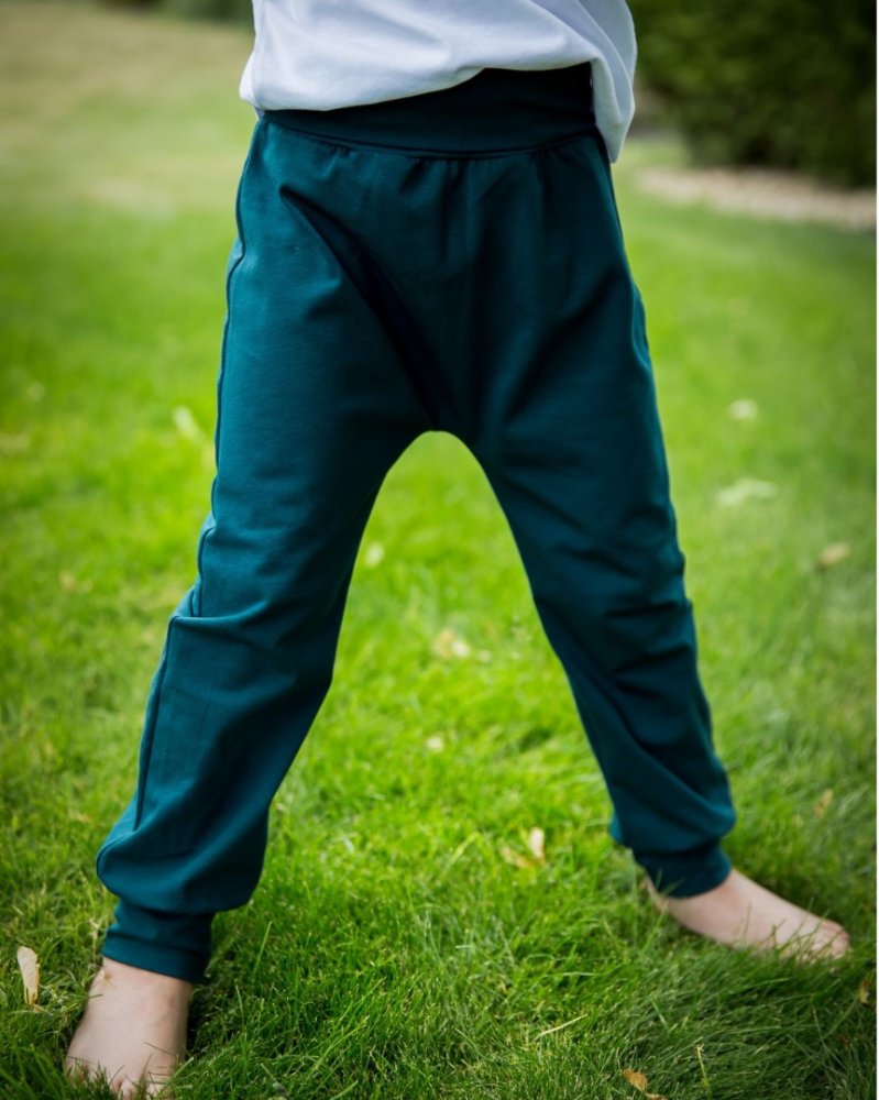 Pantaloni larghi da bambino, LIGHT, verde bottiglia 98 - immagine 5