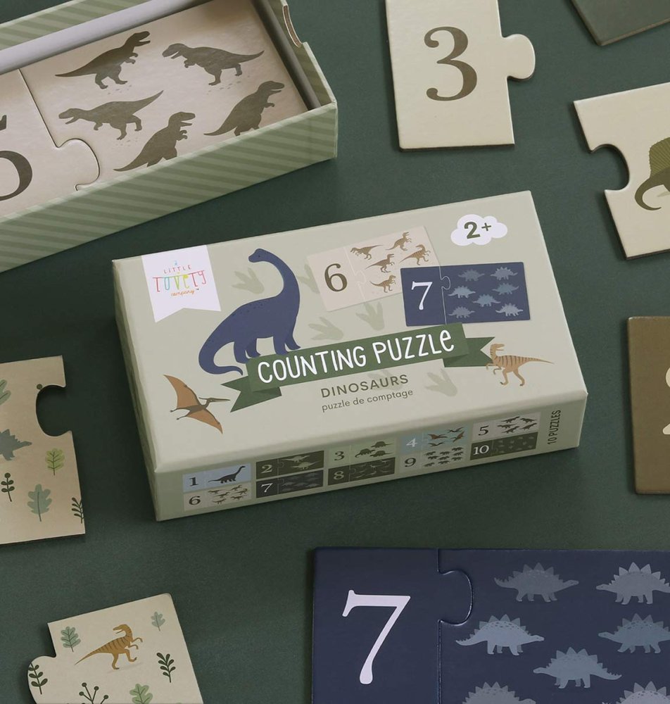 A Little Lovely Company - Puzzle di abbinamento - Contare con i dinosauri - immagine 4