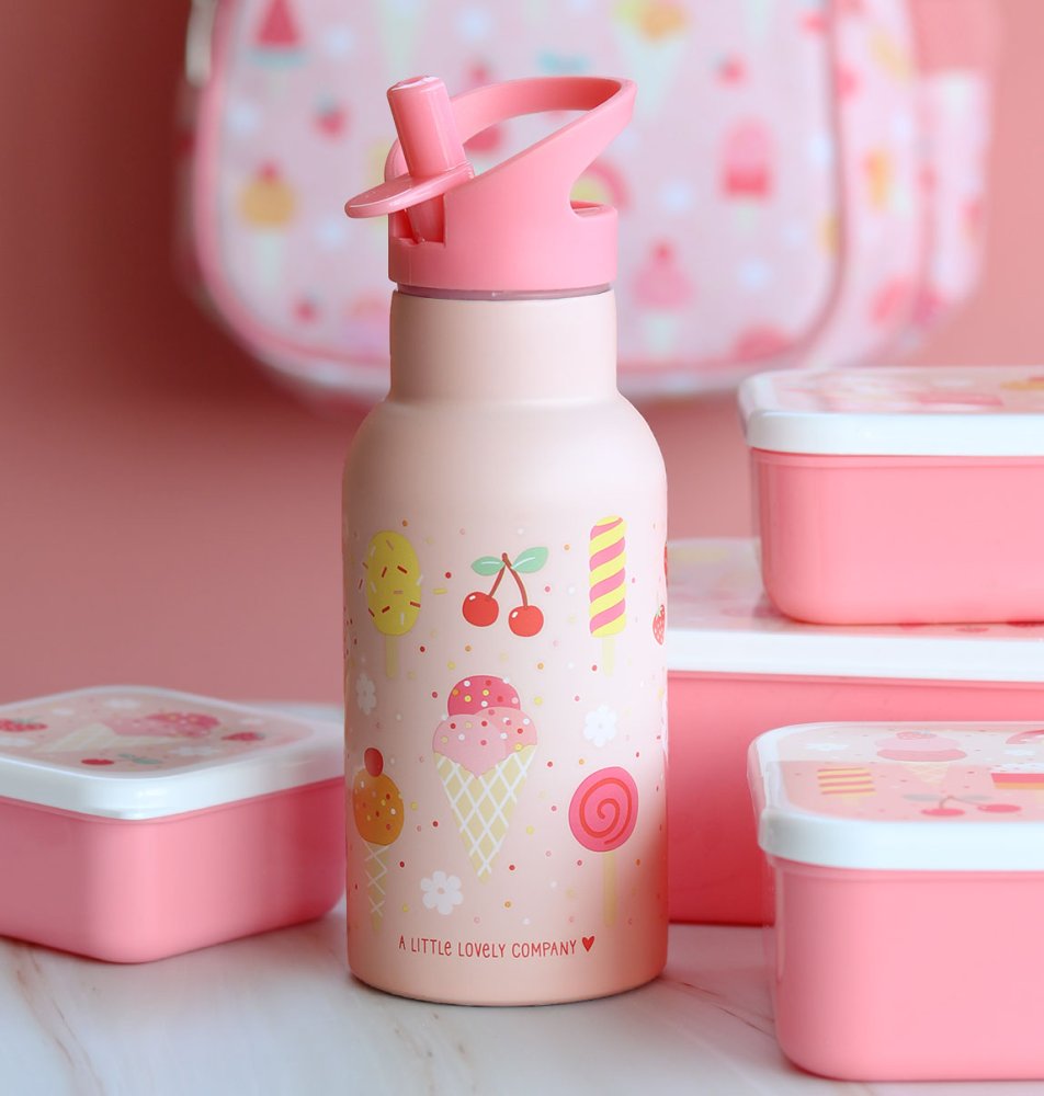 A Little Lovely Company - bidon ze stali nierdzewnej, 350 ml - lody - obrazek 6