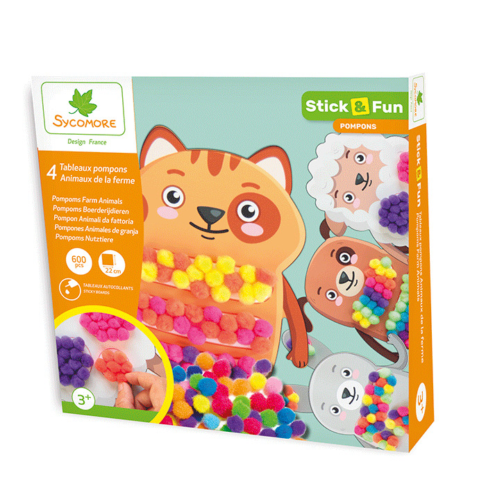 Stick & Fun - decorazioni con pon pon - animali domestici