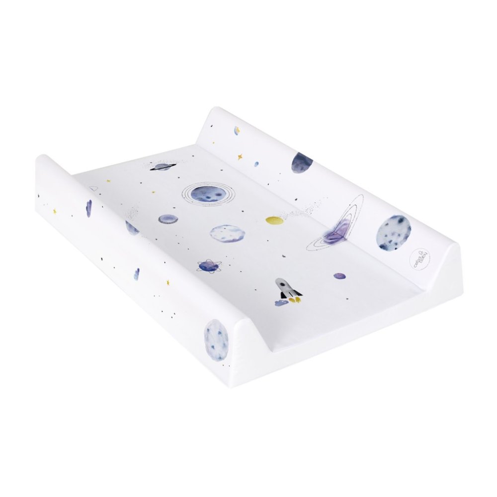 CEBA Matelas à langer 2 faces avec panneau rigide (50 x 80) Comfort Watercolor World Universe – Image 3