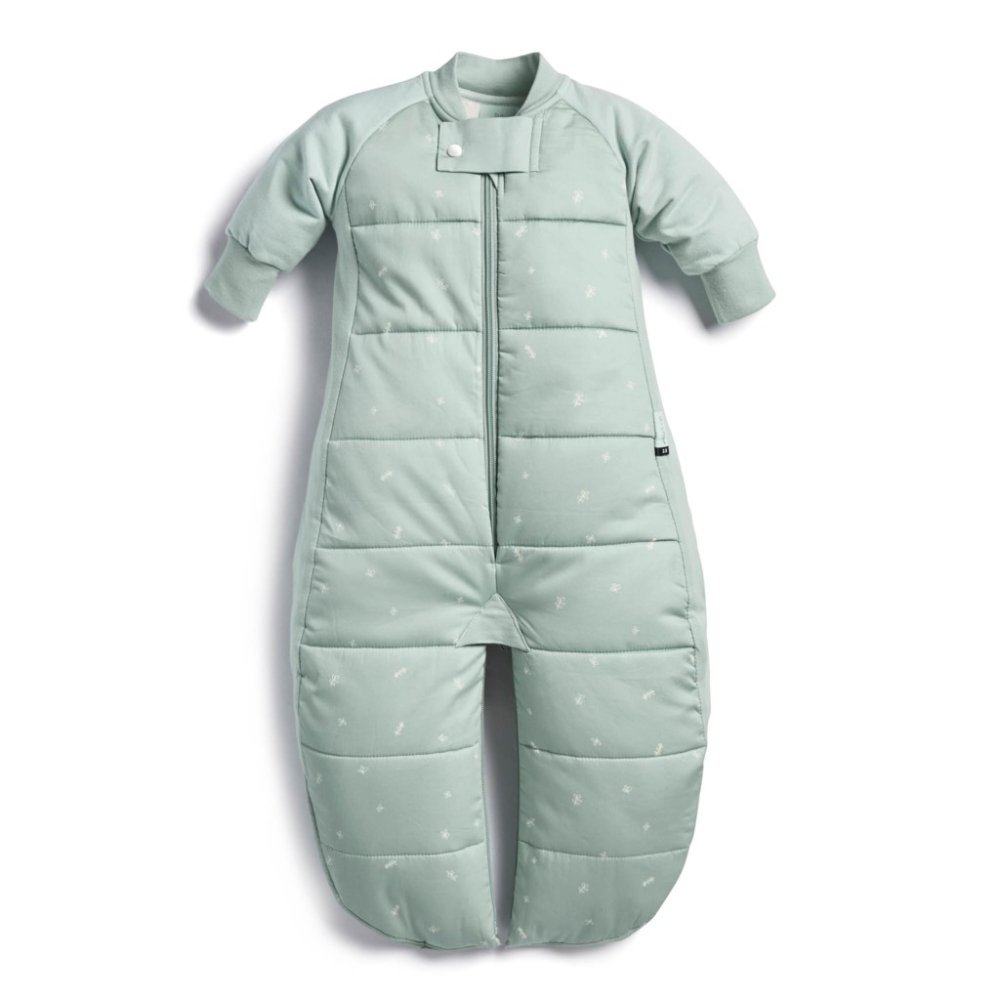ERGOPOUCH Hálózsák és hálóruha 2 az 1-ben organikus pamut Suit Sage 3-12 hó, 6-12 kg, 2,5 tog