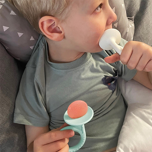 BABYONO Massaggiagengive in silicone Snail - blu - immagine 5