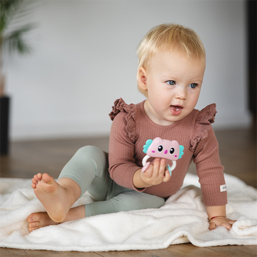BABYONO Sonaglio con massaggiagengive Gufo 0m+ - immagine 3