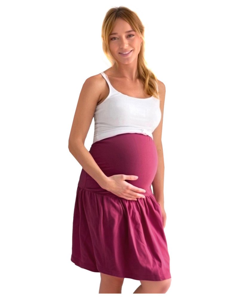 Gonna a palloncino premaman Sabina, ciclamino L/XL - immagine 5