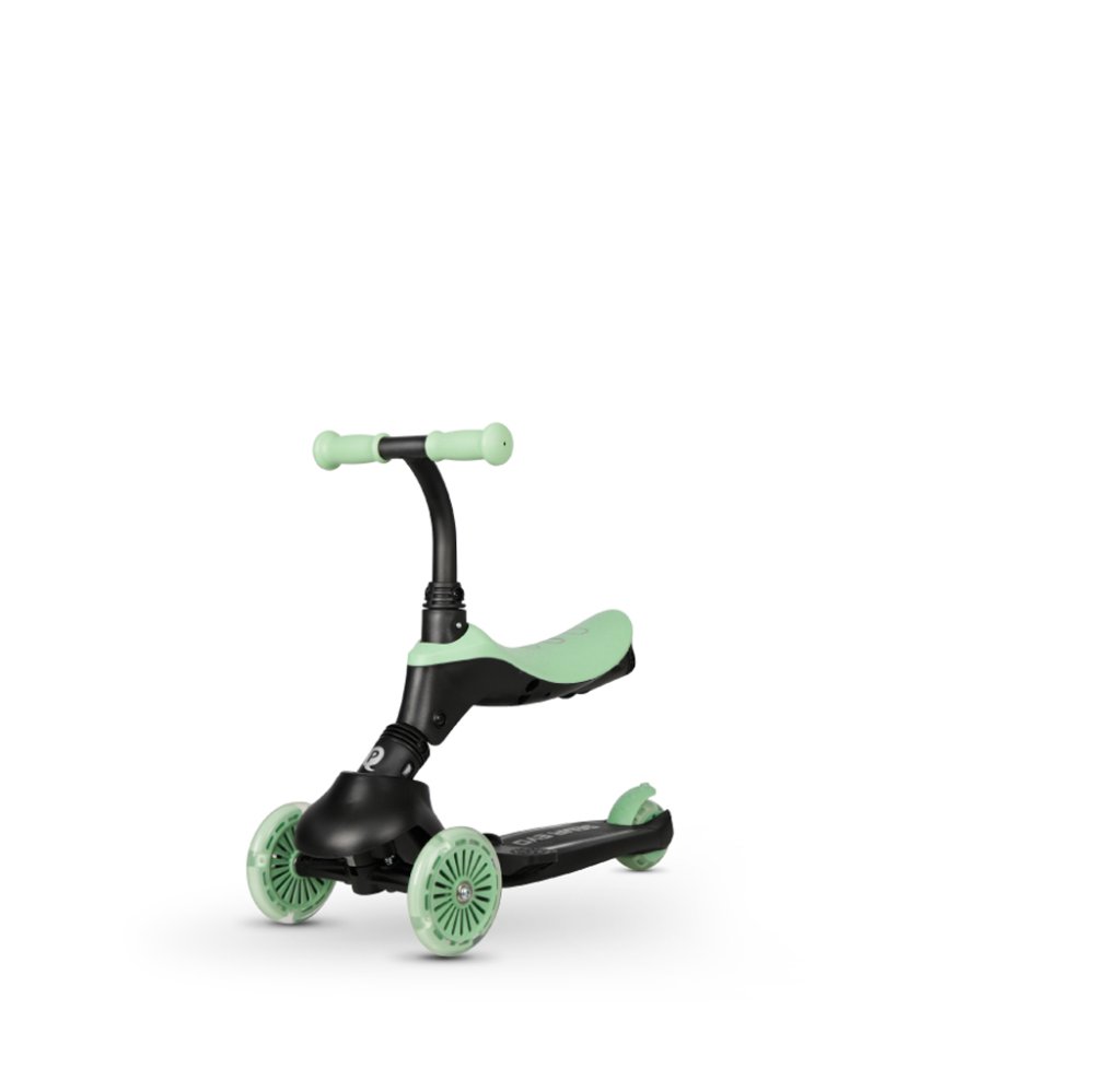 QPLAY Trottinette / draisienne Sema Evo avec lumières LED Jade Green, âge 1 - 6 ans, jusqu'à 50 kg – Image 3