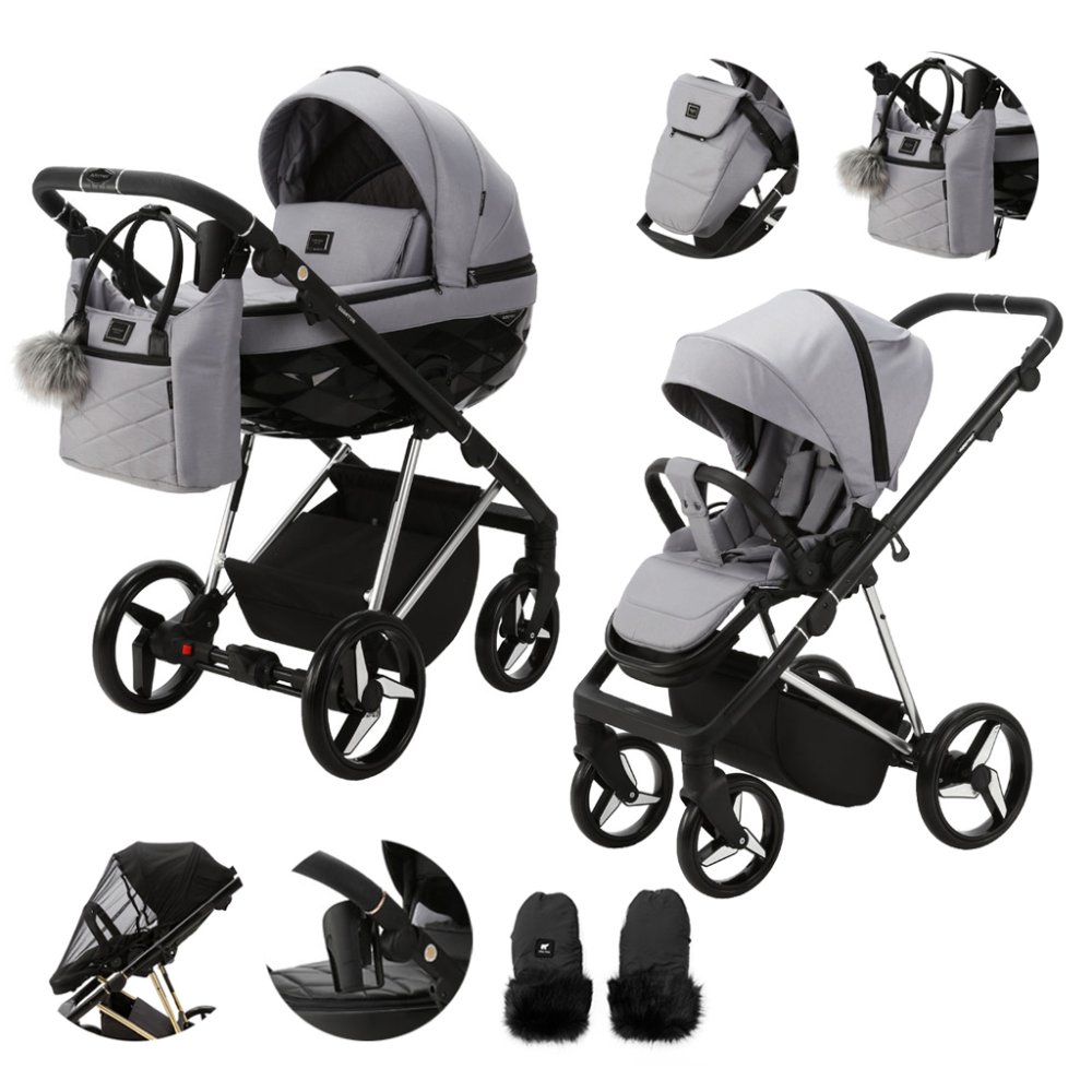 ADAMEX Poussette combinée Quantum Special Edition Grey/Silver