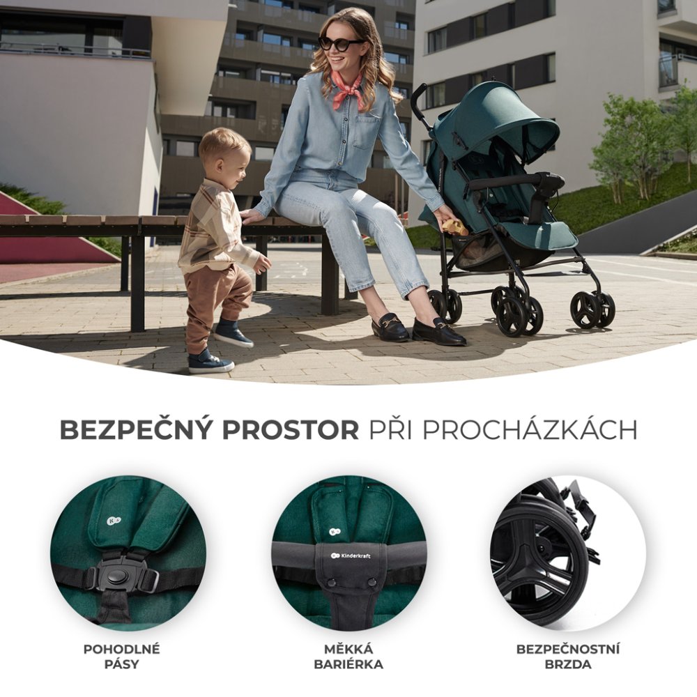 KINDERKRAFT Passeggino da golf Tik Green forest - immagine 7