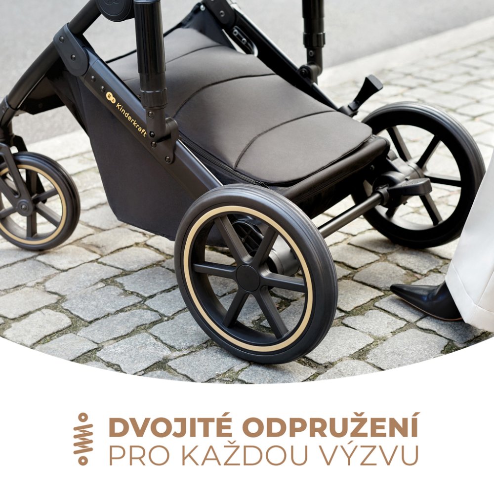 KINDERKRAFT Poussette combinée 2 en 1 Prime 2 Beige – Image 4