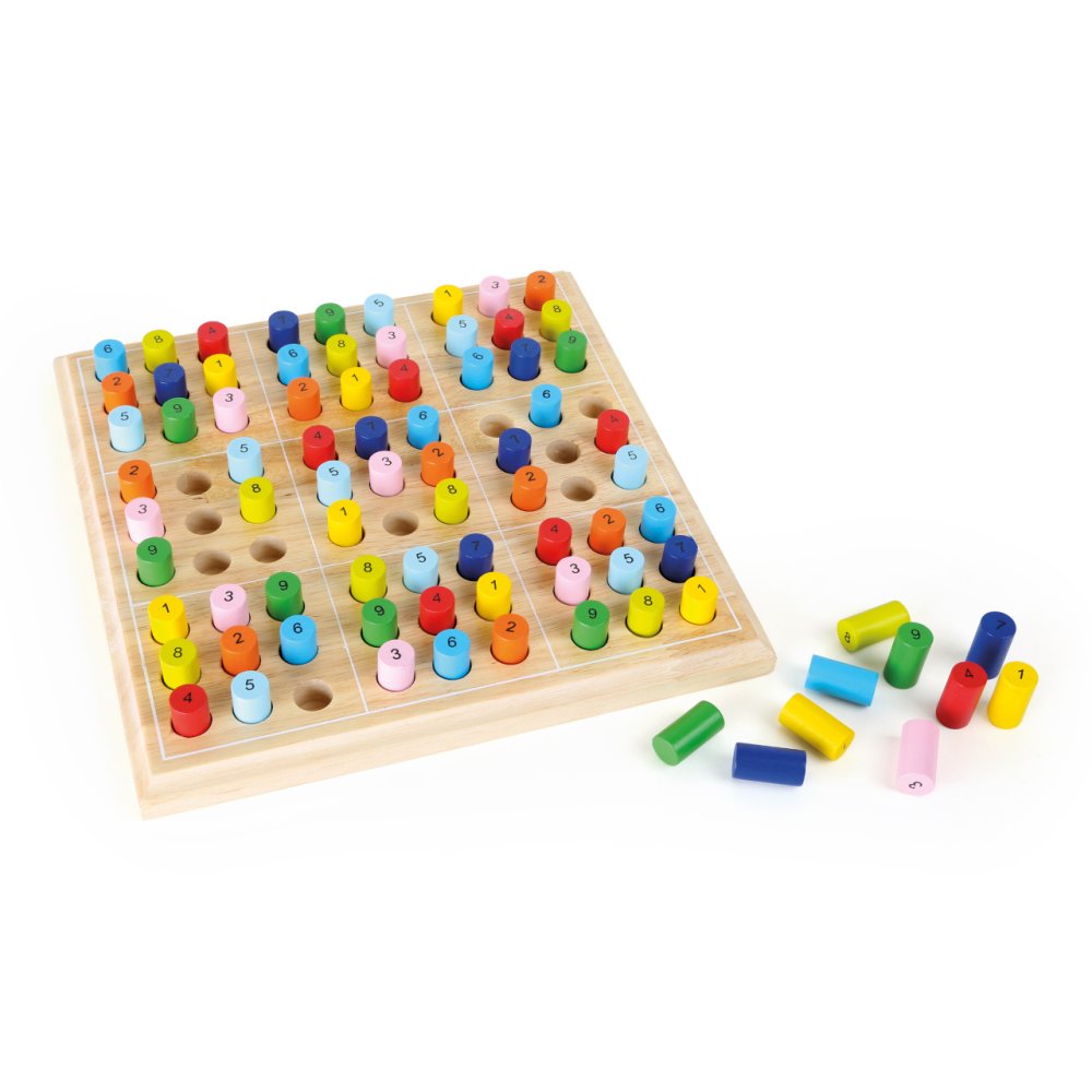small foot Sudoku en bois avec rouleaux colorés – Image 3