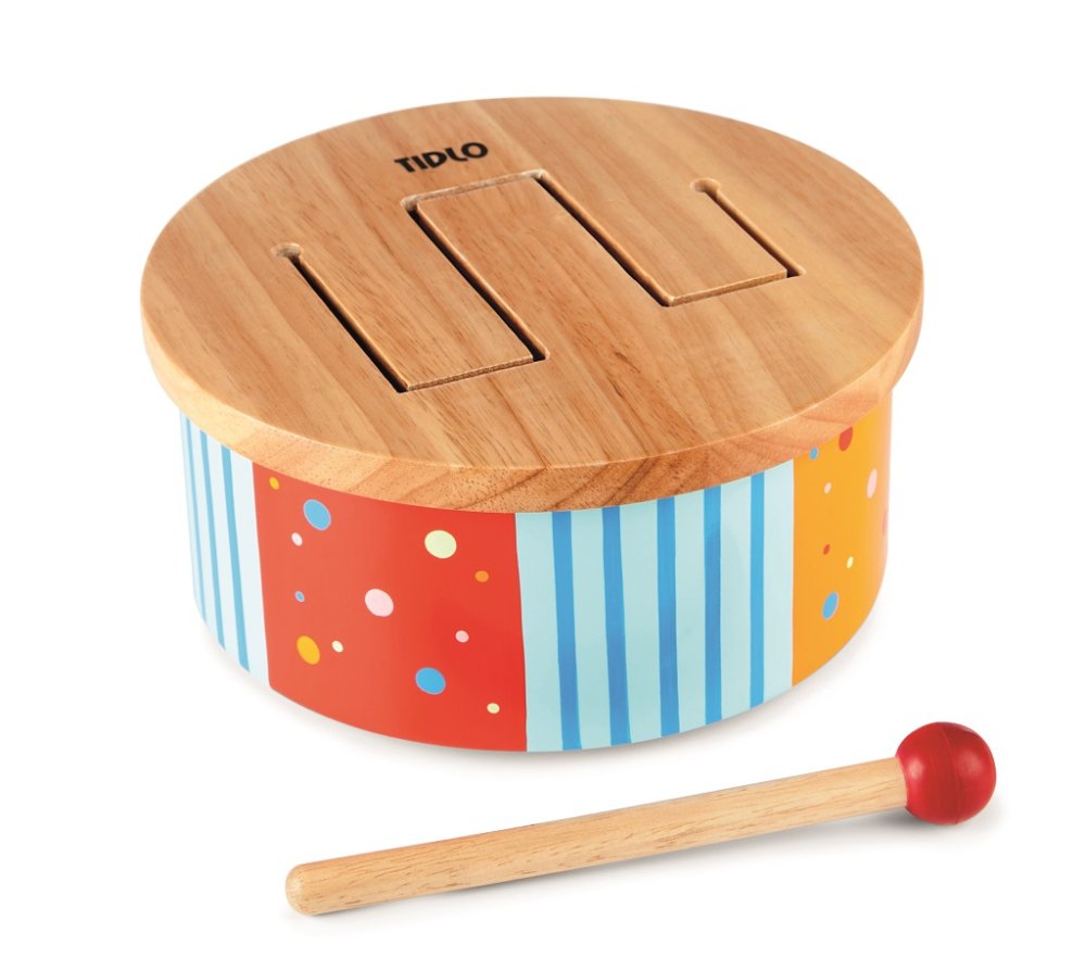 Tidlo Tambor de madera arcoíris