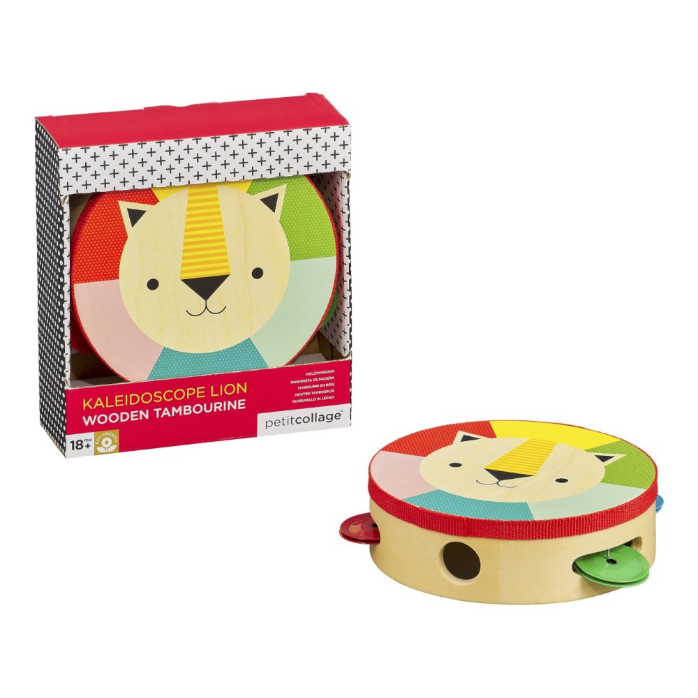 Petit Collage Tambourin en bois Lion – Image 5