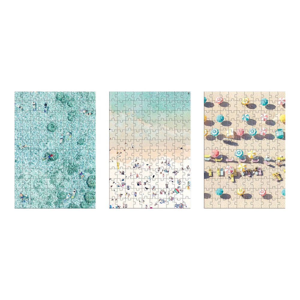 Galison Puzzle Letecké záběry pláží 3×120 dílků (obrázek 9)