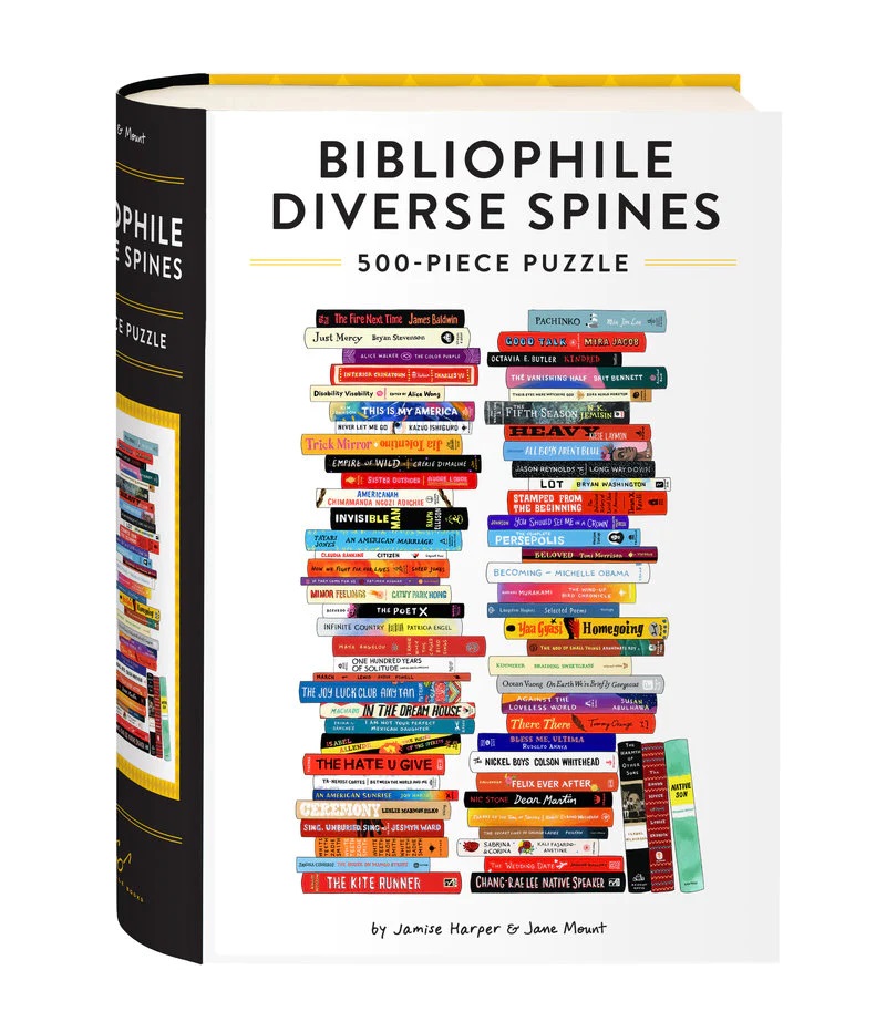 Chronicle Books Puzzle Bibliophile Diverse Spines 500 elementów