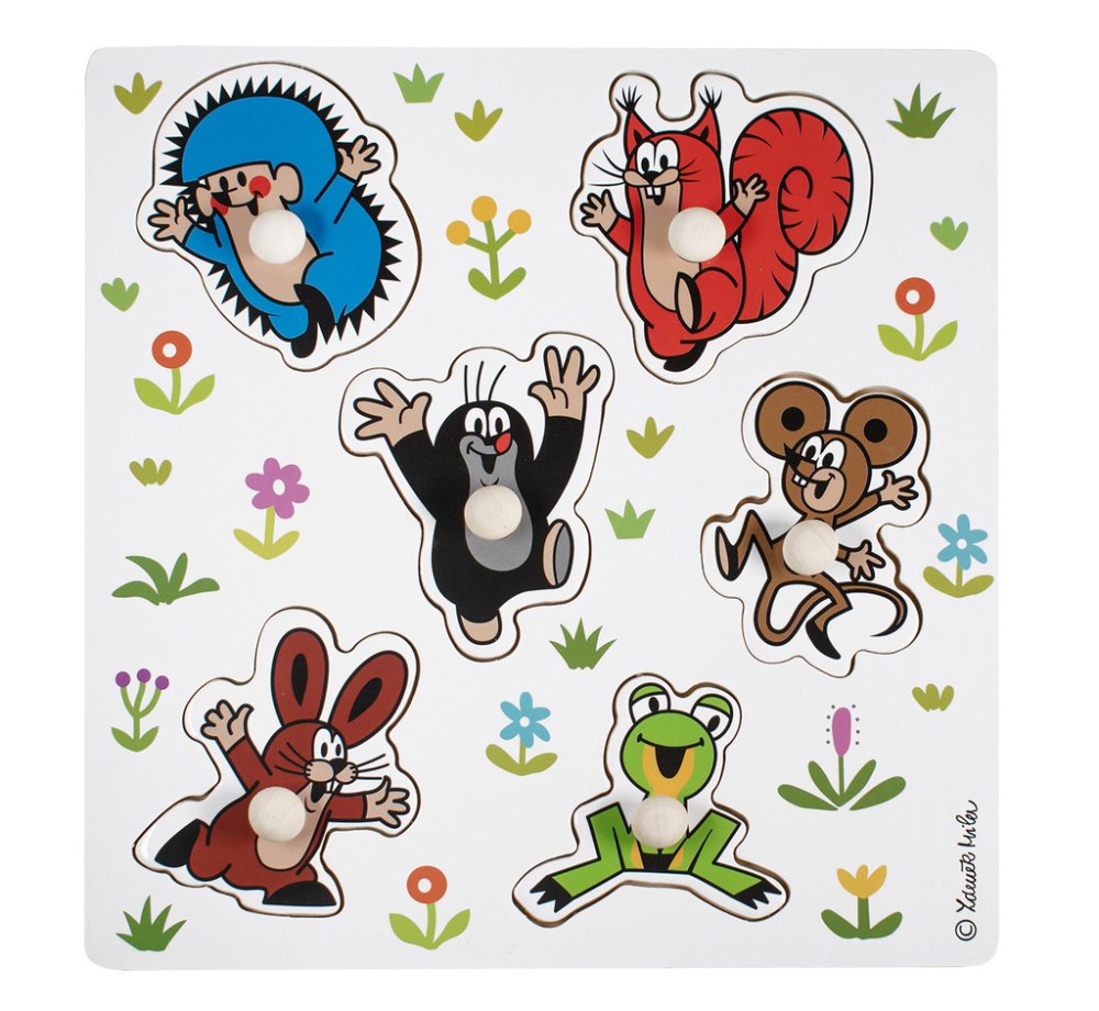 Detoa Puzzle de madera encajables El Topo pequeño