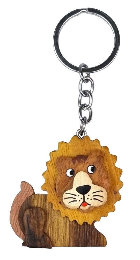2Kids Toys Porte-clés en bois grand Lion couché