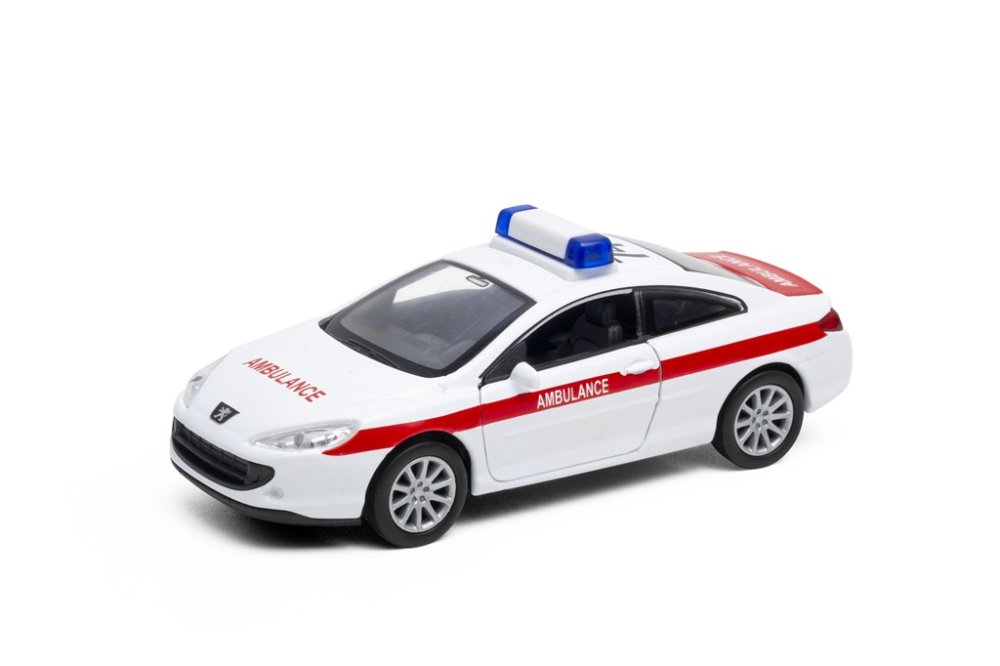 Welly Peugeot Coupe 407 AMBULANCE 1:34