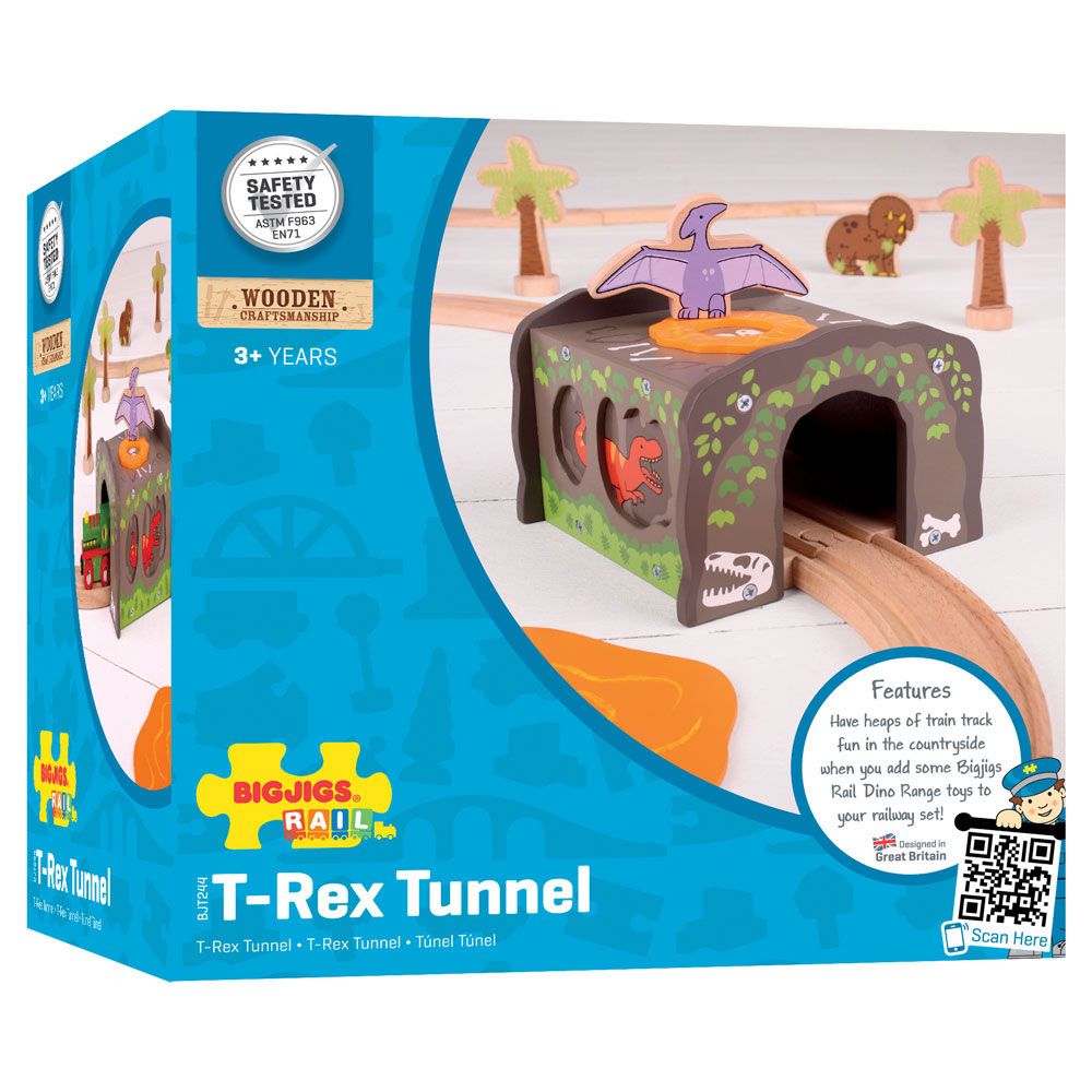 Bigjigs Rail Tunel Dinozaura T. Rex - obrazek 5
