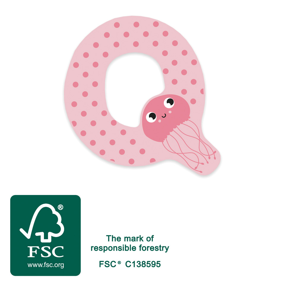 small foot Lettre en bois Q