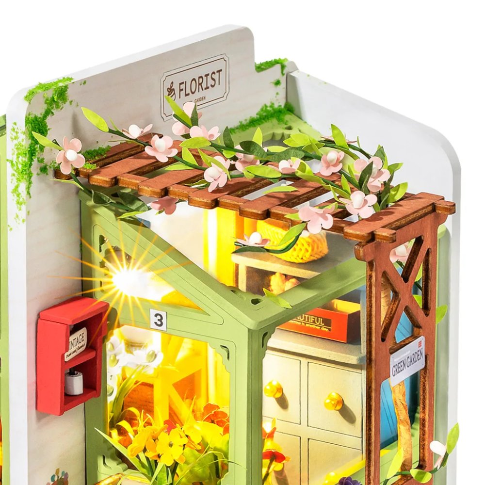 Puzzle 3D en bois RoboTime - Maison miniature - Printemps fleuri – Image 4